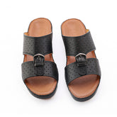 AN- 4809 - Black / Tan Luxury Arabic Sandal for Men