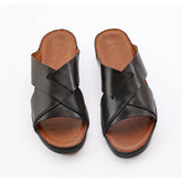 AN- 4805 - Black / Tan Luxury Arabic Sandal for Men