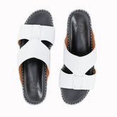 AN- 4806 - White / Black Luxury Arabic Sandal for Men