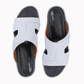AN- 4807 - White / Black Luxury Arabic Sandal for Men