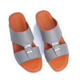 AN- 4852 - Gray / Tan Luxury Arabic Sandal for Men