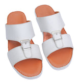 AN- 4852 - White / Tan Luxury Arabic Sandal for Men