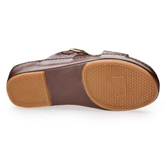 AN- 7016 Brown / Tan - Snakeskin-Textured Luxury Handcrafted Arabic Sandal for Men