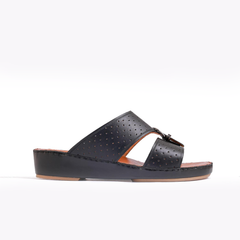 AN- 4809 - Black / Tan  Luxury Arabic Sandal for Men