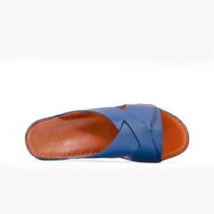 AN- 4805 - Blue / Tan Luxury Arabic Sandal for Men