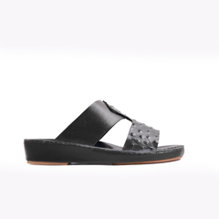 AN- 4808 - Full Black Luxury Arabic Sandal for Men