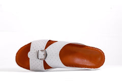 AN- 4809 - White / Tan Luxury Arabic Sandal for Men