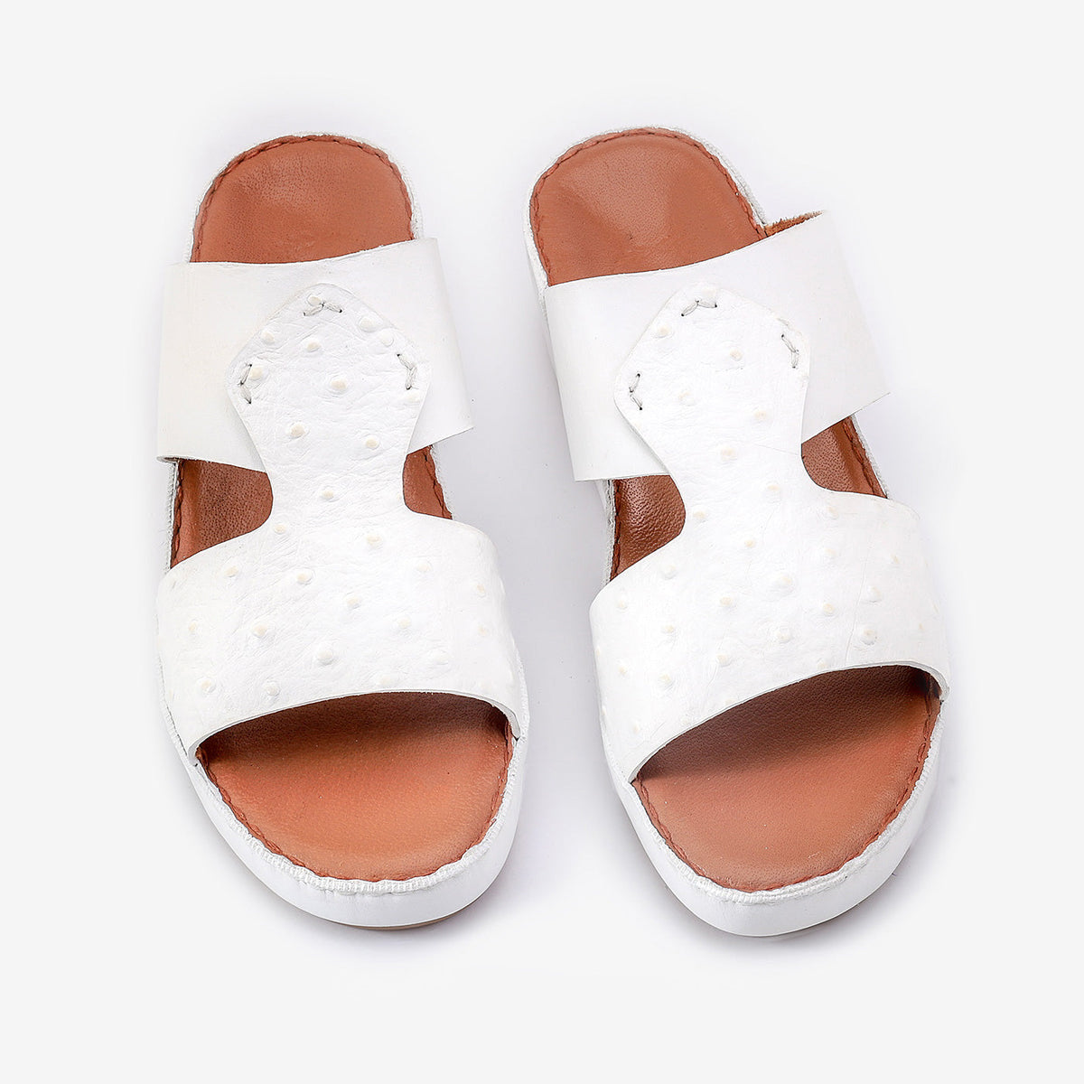 AN- 4808 - White  / Tan Luxury Arabic Sandal for Men