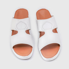 AN- 4802 - White / Tan Luxury Arabic Sandal for Men