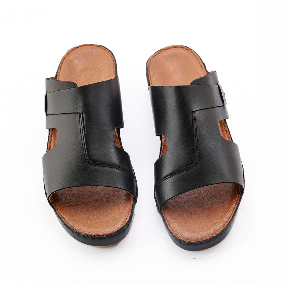 AN- 4807 - Black / Tan Luxury Arabic Sandal for Men