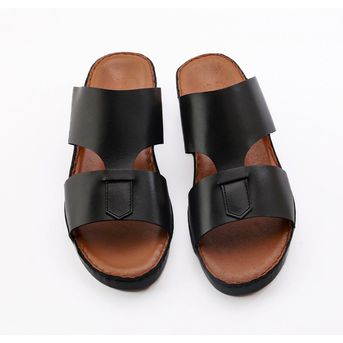 AN- 4804 - Black / Tan Luxury Arabic Sandal for Men