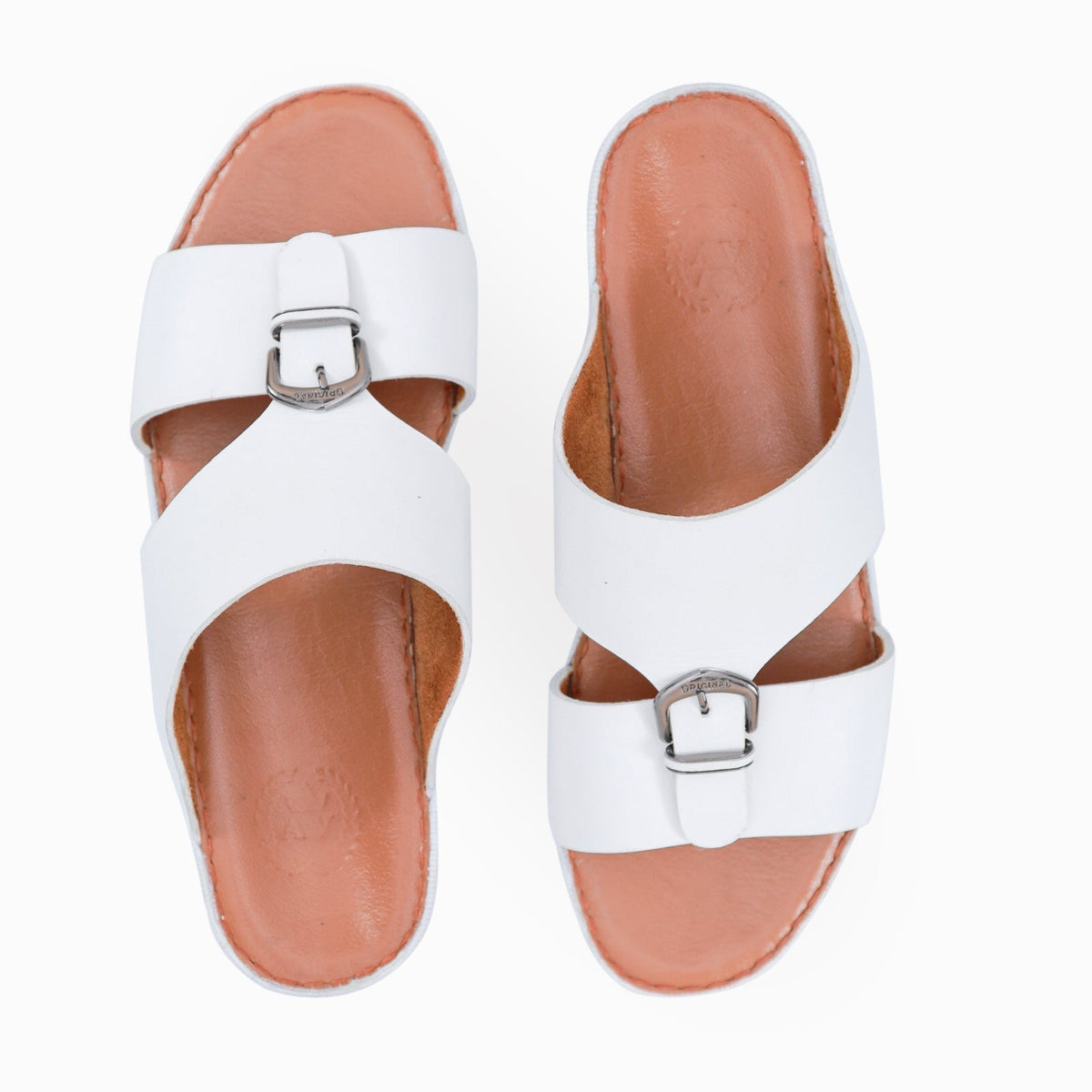 AN- 4801 - White / Tan Luxury Arabic Sandal for Men