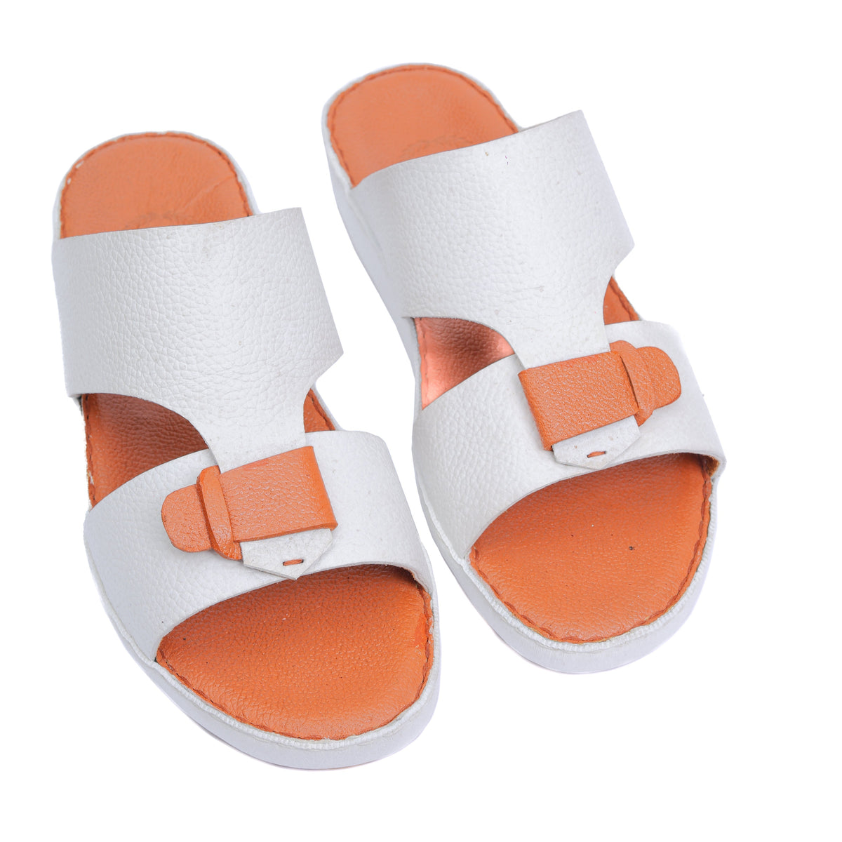 AN- 4853 - White / Tan Luxury Arabic Sandal for Men